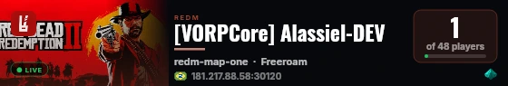 [VORPCore] Alassiel-DEV live status badge