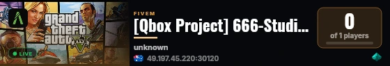 [Qbox Project] 666-Studios live status badge