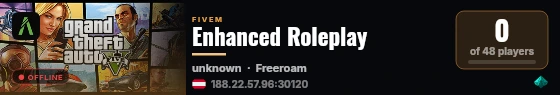Enhanced Roleplay live status badge
