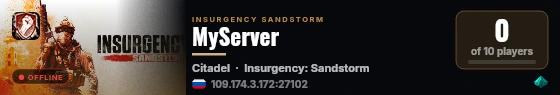 MyServer live status badge