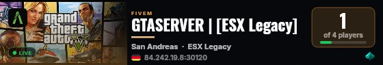 GTASERVER | [ESX Legacy] live status badge