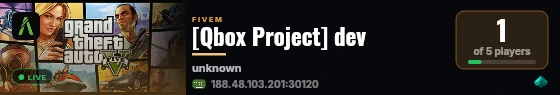 [Qbox Project] dev live status badge