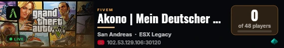 Akono | Mein Deutscher RP Server live status badge