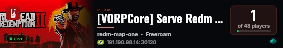 [VORPCore] Serve Redm - BASE live status badge