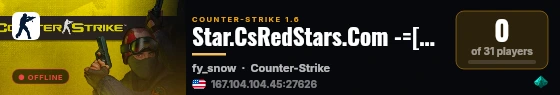 Star.CsRedStars.Com -=[ClaSSic]=- live status badge
