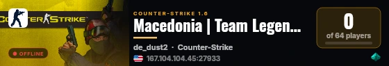 Macedonia | Team LegendS | DD2 Public | 1200fps live status badge