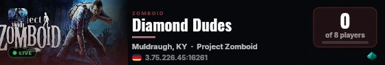 Diamond Dudes live status badge