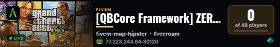 [QBCore Framework] ZERO RP live status badge