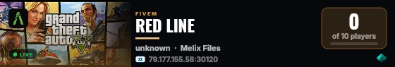 [FiveM Basic Server] RED LINE live status badge