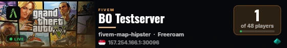 BO Testserver live status badge