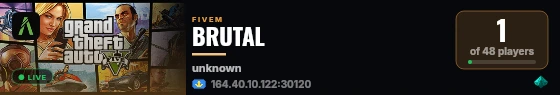 BRUTAL live status badge