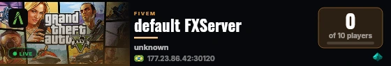 default FXServer live status badge