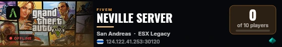 NEVILLE SERVER live status badge