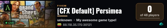[CFX Default] Persimea live status badge