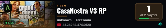 CasaNostra V3 RP live status badge