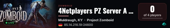 4Netplayers PZ Server A u. M live status badge