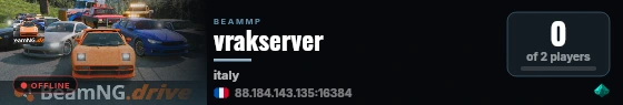vrakserver live status badge