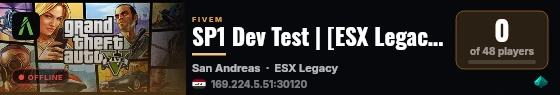 SP1 Dev Test | [ESX Legacy] live status badge