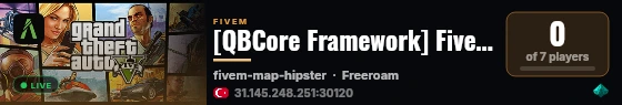 [QBCore Framework] FivemTurk 2025 Temel Paket live status badge