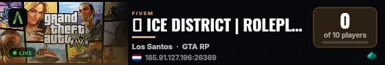 ❄️ ICE DISTRICT | ROLEPLAY live status badge