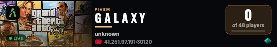 G A L A X Y live status badge