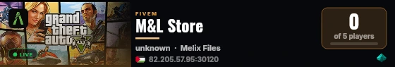 M&L Store live status badge