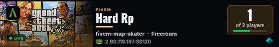Hard Rp live status badge