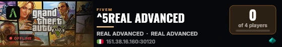 ^5REAL ADVANCED live status badge