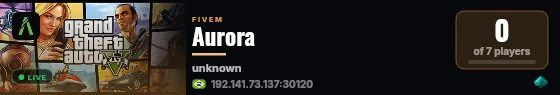 Aurora live status badge