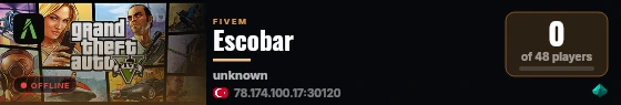 Escobar live status badge