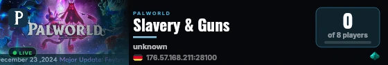 Slavery & Guns live status badge