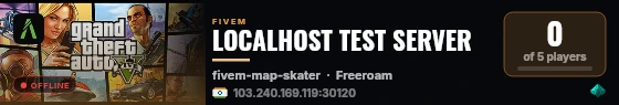 LOCALHOST TEST SERVER live status badge