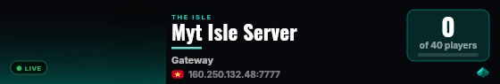 Myt Isle Server live status badge