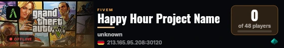 Happy Hour Project Name live status badge