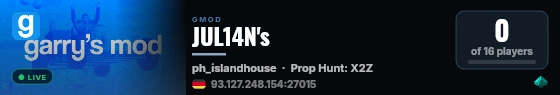 JUL14N's live status badge