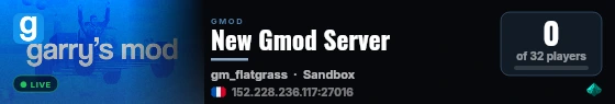 New Gmod Server live status badge