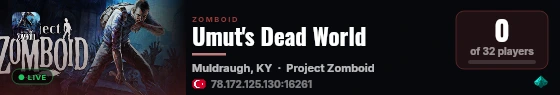 Umut's Dead World live status badge