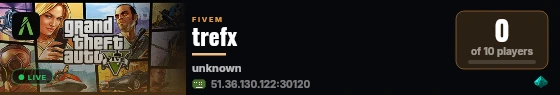 trefx live status badge
