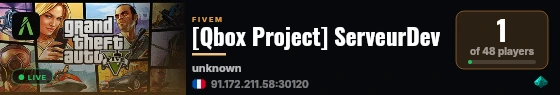 [Qbox Project] ServeurDev live status badge