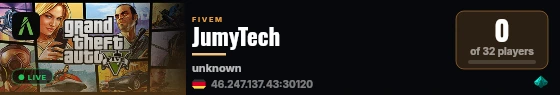 JumyTech live status badge