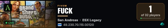 FUCK live status badge