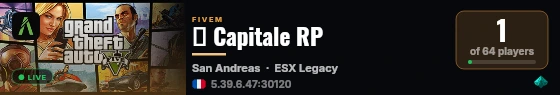 🔥 Capitale RP live status badge