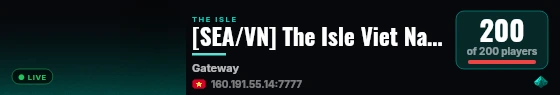 [SEA/VN] The Isle Viet Nam 03 - discord.gg/PVN live status badge