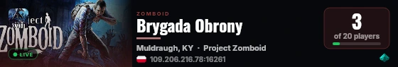 Brygada Obrony live status badge