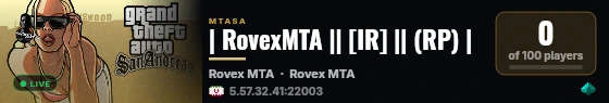 | RovexMTA || [IR] || (RP) | live status badge