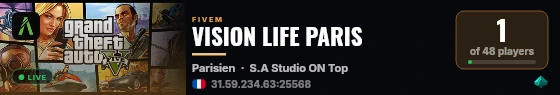 VISION LIFE PARIS live status badge