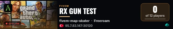 RX GUN TEST live status badge