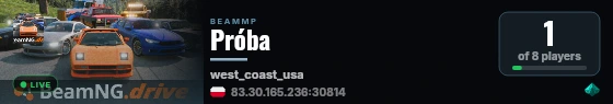 Próba live status badge