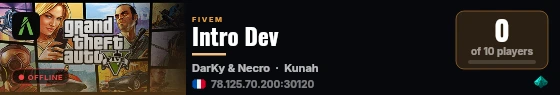Intro Dev live status badge