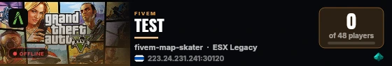 TEST live status badge